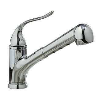 KOHLER K 15160 CP Coralais Single Control Pullout Spray Kitchen Sink Faucet, Polished Chrome   Touch On Kitchen Sink Faucets  