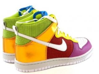 New Nike Dunk High Premium Rainbow Gold/White/Pink/Red Fashion Women Sneakers Shoes (Women size 11) Shoes
