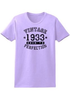 1933   Ladies Vintage Birth Year Aged To Perfection Birthday T Shirt Clothing
