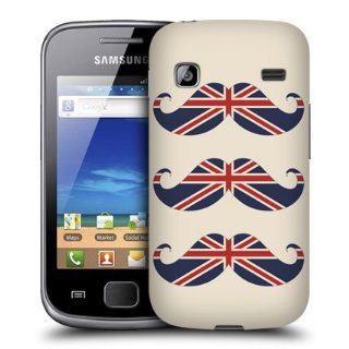 Head Case Designs UK Flag Moustaches Hard Back Case Cover for Samsung Galaxy Gio S5660 Cell Phones & Accessories