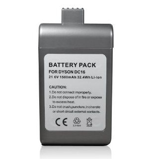 Powerextra™ 21.6v 1500mAh Replacement Battery for Dyson Dc16 Root 6 Vacuum Cleaner Animal Issey Miyake 912433 01 912433 03 912433 04 (Gray)   Cordless Tool Battery Packs