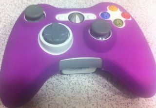 Purple Silicone Case Skin Cover for Xbox 360 Controller with *Free $19.99 Value* Bundle Internal Antenna Booster for Your Cellphone 
