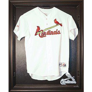 Caseworks St. Louis Cardinals Cabinet Style Jersey Display Case (Black, Brown, Mahogany)  Sports Related Display Cases  Sports & Outdoors