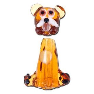 2 Piece Dog Glass Lampwork Bead Set