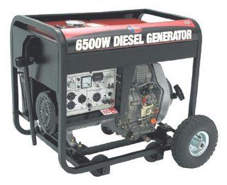 All Power America APG3201 6,500 Watt 10 HP Diesel Powered Generator With Electric Start & Wheel Kit Patio, Lawn & Garden