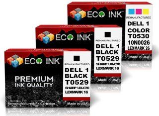 ECO INK  Compatible / Remanufactured for Lexmark 17 + Lexmark 27 (2 Black + 1 Color) 10N0017+ 10N0027 for Lexmark X1100, X1130, X1140, X1150, X1185, X1240, X1270, X2250, X75, Z13, Z23, Z23e, Z24, Z25, Z33, Z34, Z35, Z515, Z600, Z601, Z603, Z605, Z615 Off