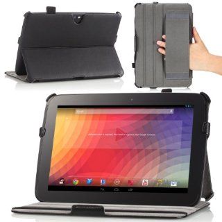 MoKo Slim Fit Multi angle Folio Cover Case for Google Nexus 10 Android Tablet by Samsung, BLACK (with Smart Cover Auto Wake/Sleep Feature) Computers & Accessories