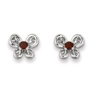 Sterling Silver Garnet Earrings Jewelry