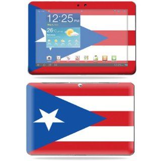 Protective Vinyl Skin Decal Cover for Samsung Galaxy Tab 2 II 10.1" 10.1 inch screen tablet stickers skins PuertoRican Flag Computers & Accessories
