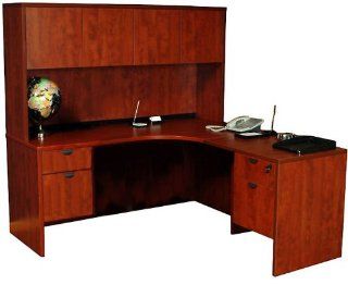 L Shaped Desk with Hutch by Office Source   Home Office Desks