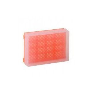 Bio Plas 0032F Polypropylene 96 Well Preparation Micro Reaction Tube Rack with Cover, Fluorescent Orange (Pack of 20) Science Lab Microcentrifuge Tube Racks