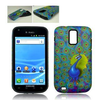 Samsung Galaxy S II S2 S 2 / SGH T989 T Mobile TMobile / Hercules Purple Peacock Bird Animal Design Combo Dual Layer Hybrid 2 in 1 Snap On Hard Protective Cover and Silicone Skin Soft Gel Case Cell Phone Cell Phones & Accessories