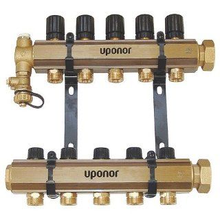 Uponor Wirsbo A2610500 TruFLOW Classic Manifold Assembly with B amp; I Valves Radiant Heating amp; Cooling, 5Loop