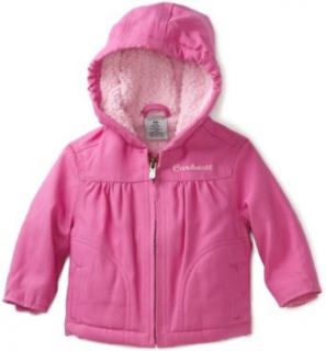 Carhartt Baby girls Infant The Dakota Sherpa Lined Duck Jacket, Super Pink, 6 Months Infant And Toddler Coats And Jackets Clothing