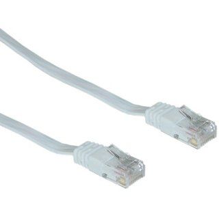 CAT 5 E Flat UTP Cable, 32AWG, White, 50 ft Computers & Accessories