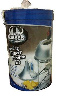 Hershey's Kisses Nesting Dessert Fondue Set with Candy 1 Count Grocery & Gourmet Food