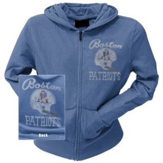 Boston Patriots   Old School Logo Juniors Zip Hoodie Athletic Hoodies Sports & Outdoors