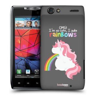 Head Case Designs Unicorn Rainbow Puke Hard Back Case Cover For Motorola DROID RAZR XT910 Cell Phones & Accessories