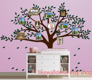 Family Photo Frame Big Tree with Leaves Leaf Photos Home Wall Decal Stcker Decals Decor Bedroom Room Vinyl Romoveralble B568 
