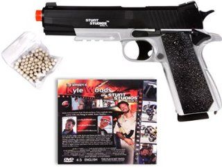 Stunt Studios 998 C02 Airsoft Pistol with DVD (Black Receiver)  Sports & Outdoors