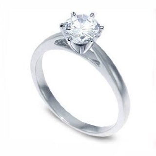1.00ct Brilliant Round Natural Diamond Rings Solitaire Gold 14k CD 14 998 Jewelry