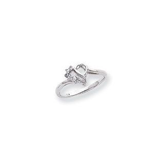 14k White Gold AAA Diamond heart ring Diamond quality AAA (SI2 clarity, G I color) Jewelry