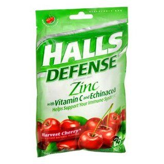 Special pack of 5 HALLS DEFENSE DROP HARV CHERRY 25 per pack Health & Personal Care