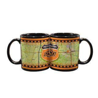 NCAA Oklahoma State Cowboys 2 Pack 11oz Black Road To Mug  Sports Fan Coffee Mugs  Sports & Outdoors
