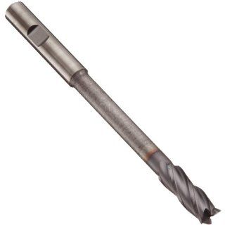 Niagara Cutter SLR600 High Speed Steel End Mill, Heavy Duty, Extra Long Reach, TiAlN Coated, 4 Flutes, Square End, 2" Cutting Length, 3/4" Cutting Diameter Square Nose End Mills