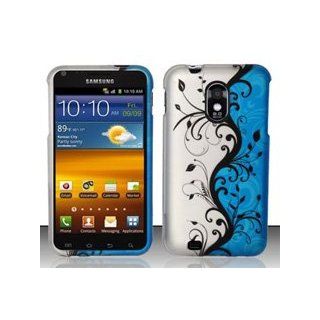 Samsung Epic Touch 4G D710 Galaxy S2 (Sprint) compatible Blue Vine Hard Case Cover Cell Phones & Accessories