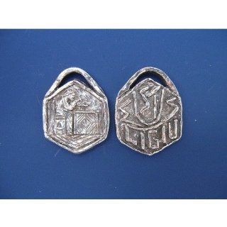 St. Eligius Medal, Handmade Pewter Pendant Necklaces Jewelry