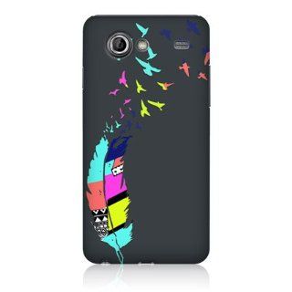 Head Case Designs Bird Grey Neon Feathers Hard Back Case Cover For Samsung Galaxy S Advance I9070 Cell Phones & Accessories