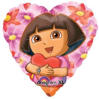 Dora the Explorer Valentine's Heart 18" Mylar Balloon Health & Personal Care