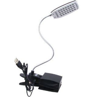 Daffodil ULT300 USB Light   Reading Lamp with 28 Bright LED Bulbs, Flexible Gooseneck and Desk Clamp / Plugs into Your PC or Mac's USB Port to Light up its Keyboard and Screen. No Batteries Needed   Headboard Lamps For Reading  