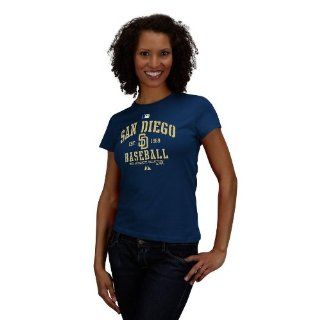 MLB San Diego Padres Women's "Classic" T Shirt (Medium)  Sports Fan T Shirts  Sports & Outdoors