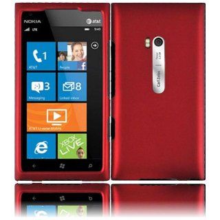 Red Hard Case Cover for Nokia Lumia 900 Cell Phones & Accessories