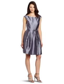 Eliza J Women's Cap Sleeve Dress, Silver, 14