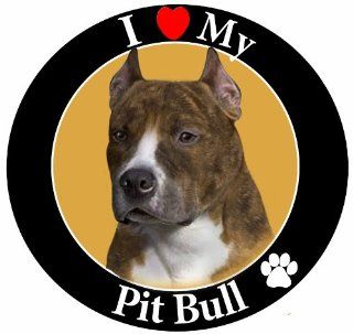 E & S Pets Car Magnet, Pit Bull, Brindle and White  Pet Memorial Products 