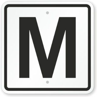 Sign With Letter "M" Sign, 12" x 12"