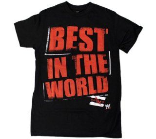 CM PUNK   BEST IN THE WORLD (BLACK) WWE WRESTLING T SHIRT   SIZE ADULT SMALL  Sports Fan T Shirts  Sports & Outdoors