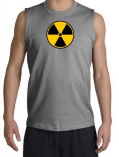 Radiation Sign Mens Muscle Tee   Sports Grey Clothing
