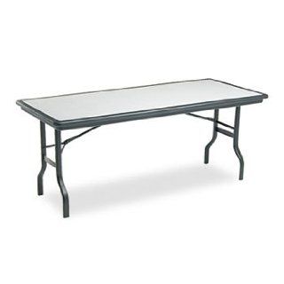 Indestructable Resin Rectangular Folding Table 72W X 30D X 29H Granite  Other Products  