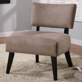 Coaster Accent Seating Upholstered Side Chair in Brown Microfiber   Oversized Chairs