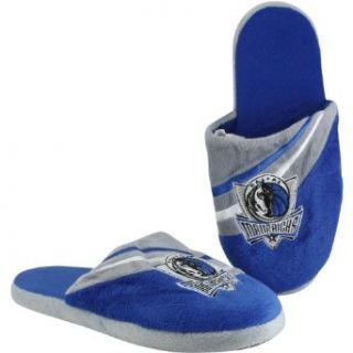 Dallas Mavericks Big Logo Slide Slippers   Royal Blue /Silver  Sports Fan Slippers  Sports & Outdoors
