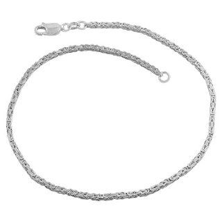 Sterling Silver 1.8 mm Byzantine Anklet (10 Inch) Jewelry