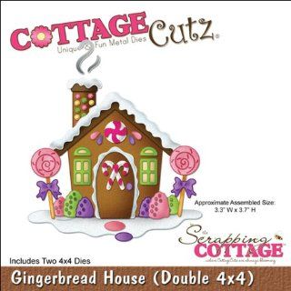 CottageCutz Dies 4"X4" 2 Piece Set Gingerbread House