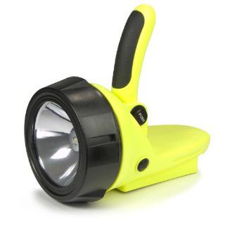 Hybrid Spotlight LED Flashlight with 3 AAA Battery Backup   Yellow Sports & Outdoors