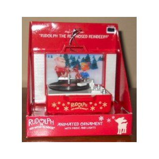 Rudolph Red Nosed Reindeer Animated Ornament With Music & Lights   Decorative Hanging Ornaments
