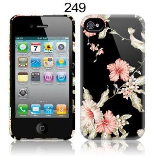 TaylorHe Vintage Floral Patterns iPhone 4 iPhone 4S Hard Case Printed Phone Case MADE IN THE UK All Around Printed on Sides 3D Sublimation Highest Quality Cell Phones & Accessories