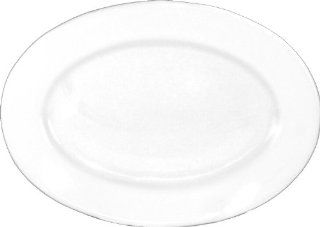 ITI DO 82 Porcelain Dover 10.375 by 7 1/4 Inch Platter, 24 Piece, White Kitchen & Dining
